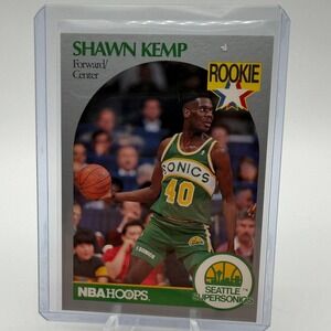 Shawn Kemp 1990 NBA Hoops Rookie Card 279‎ Seattle SuperSonics Basketball Card